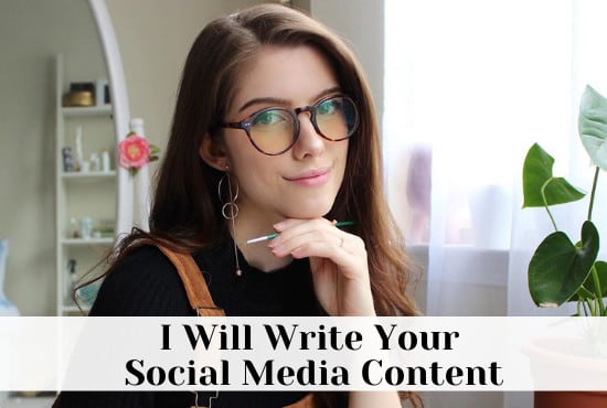 I will be your social media content writer