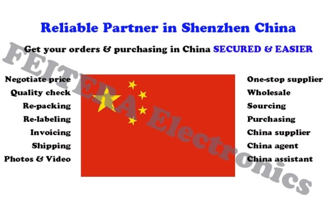 I will be your sourcing and purchasing agent in china