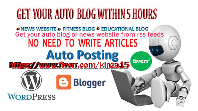 I will build a super auto blog or news website from rss feeds