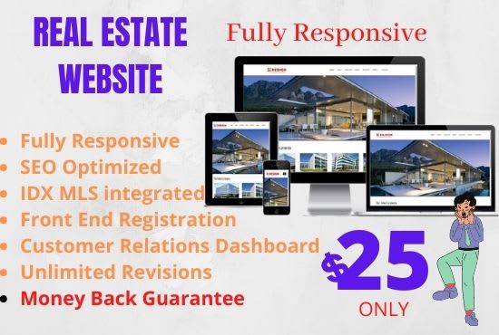 I will build a turnkey real estate website for estate agency