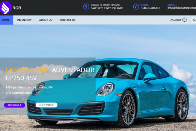 I will build a wow looking automotive car dealership or rental website