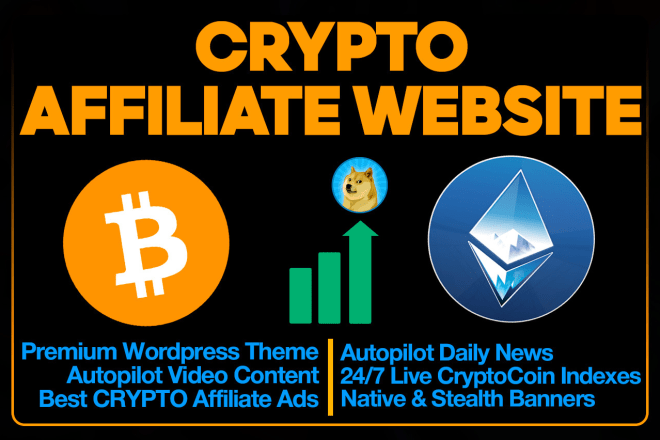 I will build cryptocurrency affiliate website for making money