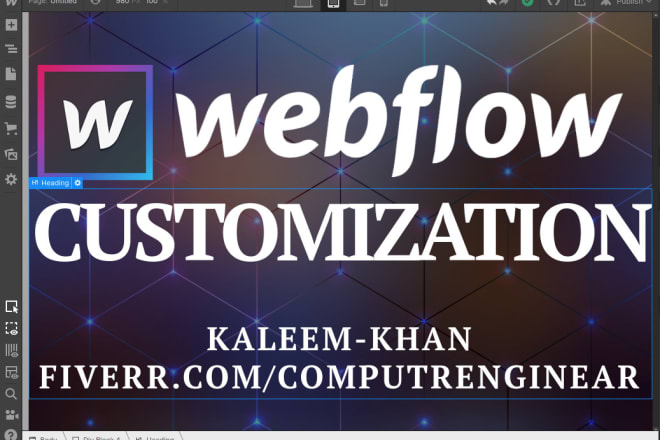 I will build, customize, update and fix webflow website