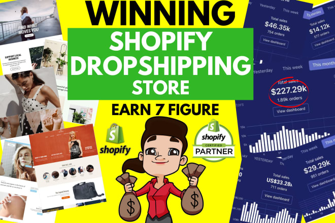 I will build your automated professional shopify dropshipping store