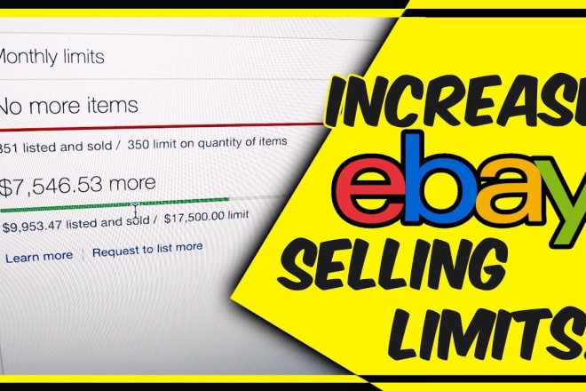 I will call ebay to increase your selling limits to the maximum