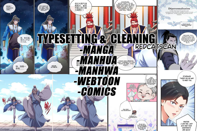 I will clean and typeset for scanlations or manga or manhwa