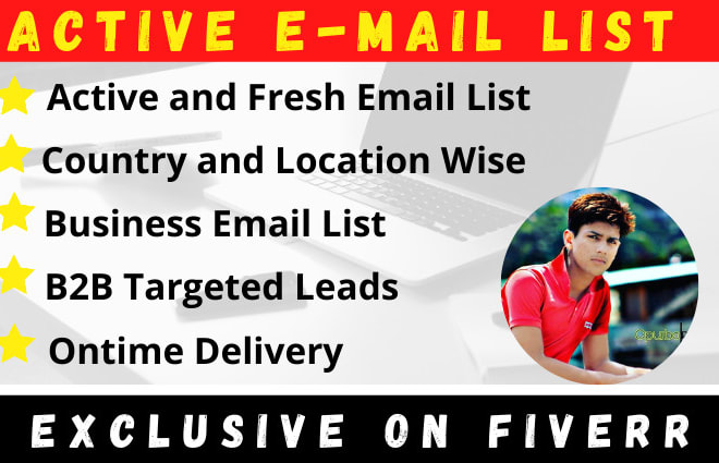 I will collect niche targeted active and clean email list