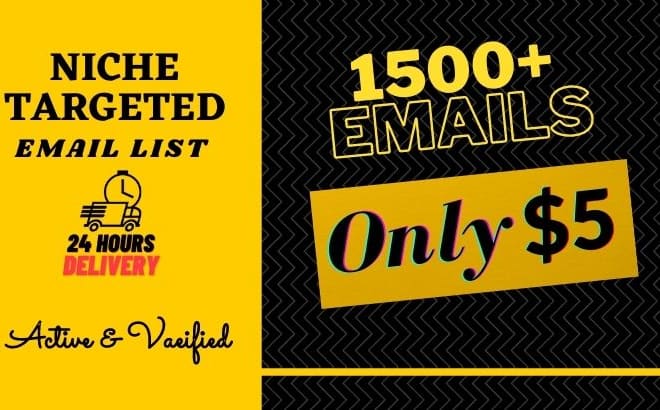 I will collect niche targeted email list