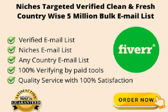 I will collect niche targeted verified country wise bulk email list for campaign