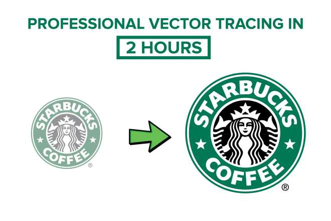 I will convert image to vector, vectorize logo, do vector tracing in 2 hours