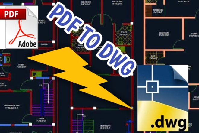 I will convert PDF to dwg file in autocad, sketch or image to dwg file