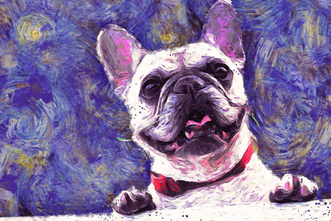 I will convert your pet photo into a van gogh style painting