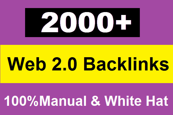 I will create 2000 plus web 2 0 dofollow SEO backlinks manually