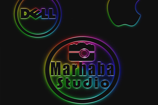 I will create a amazing rgb light neon logo for you
