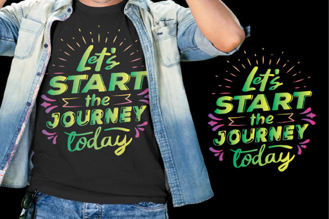 I will create a custom graphic and typography t shirt design