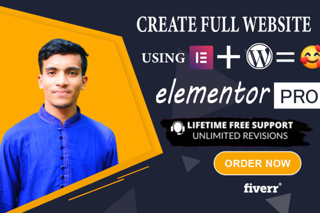 I will create a full website using elementor pro page builder