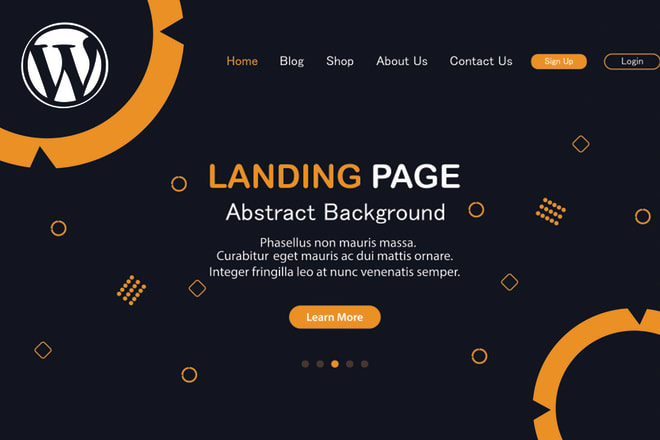 I will create a landing page or home page design in wordpress 24hrs