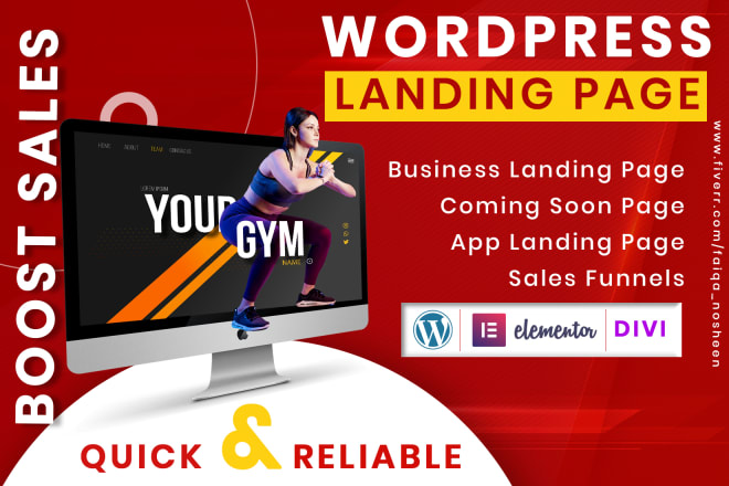 I will create a professional and responsive wordpress landing page