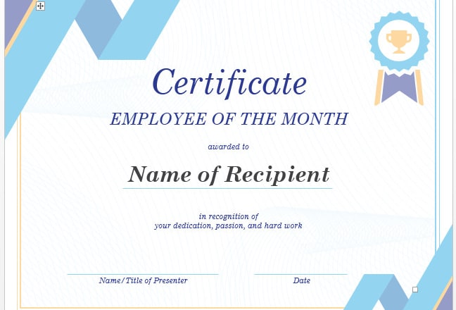 I will create a professional certificate for you