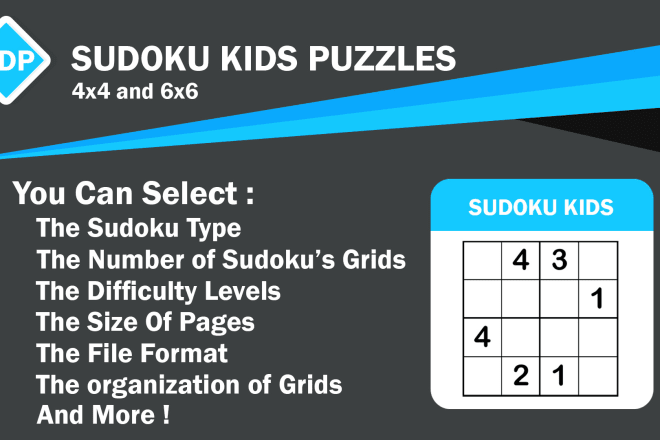 I will create a sudoku kids activity book interior for amazon KDP