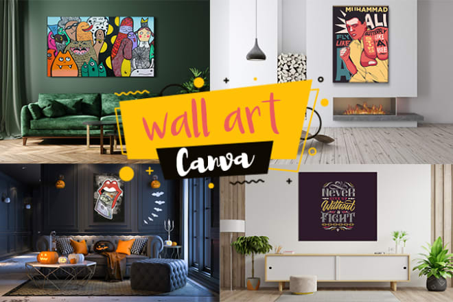 I will create amazing canvas wall art mockups for your wall art design