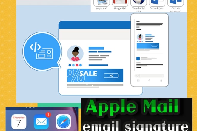 I will create an apple mail responsive HTML email signature