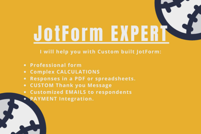 I will create an order form on jot form for you