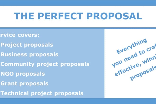 I will create and write a project proposal