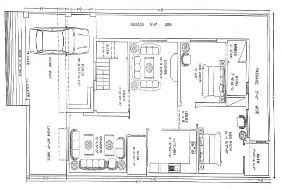 I will create autocad 2d and sketchup house designs