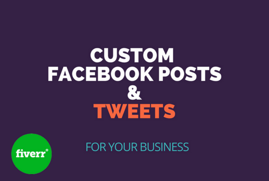 I will create custom facebook posts and tweets