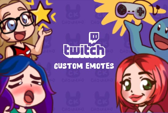 I will create custom twitch emotes or sub badges