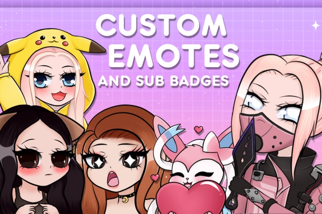 I will create custom twitch or discord emotes sub badges