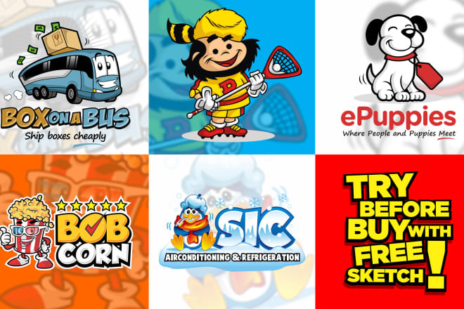 I will create cute and fun mascot cartoon character logo