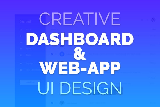I will create dashboard design and web app UI for web and mobile
