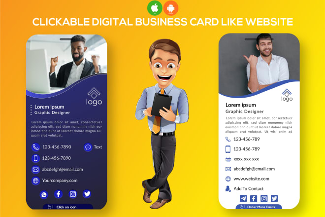 I will create digital business card like website
