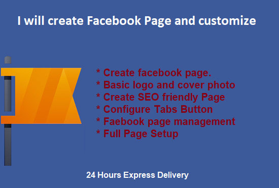 I will create facebook business page, customize and seo