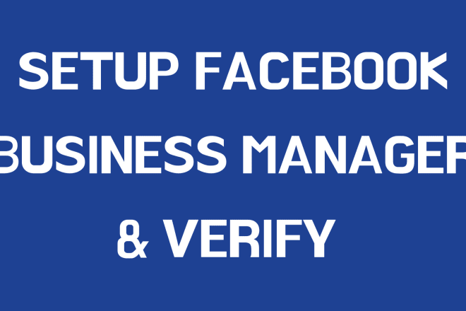 I will create facebook manager and verify it