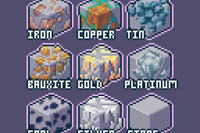 I will create game ready pixel art icon assets for your projects