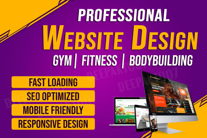 I will create gym fitness and bodybuilding website