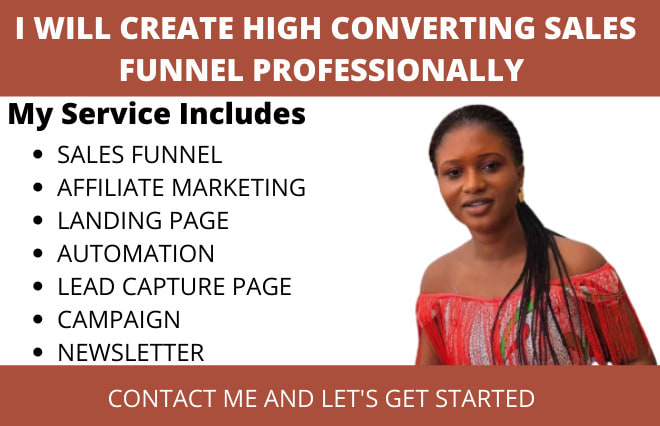 I will create high converting clickbank affiliate marketing sales funnel landing page
