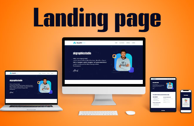 I will create landing page, blog website, responsive wordpress website design