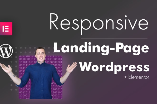 I will create landing page website using wordpress and elementor