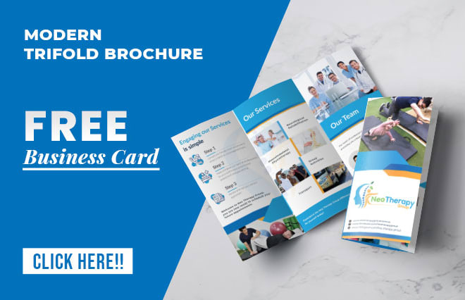 I will create modern trifold brochure design for your business product