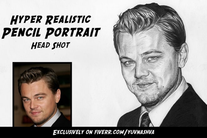 I will create realistic pencil portrait sketch
