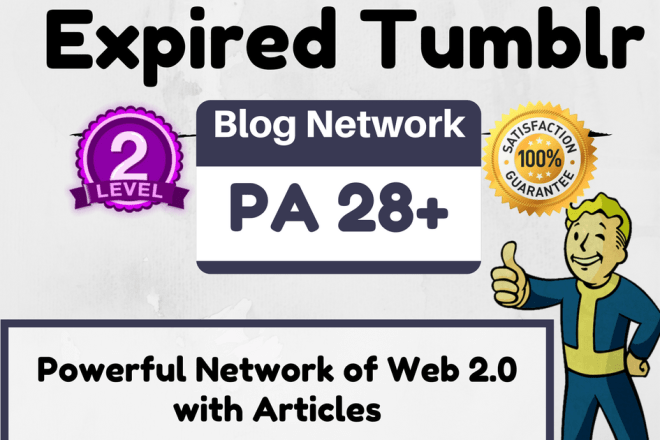 I will create SEO blog network of expired tumblr with article
