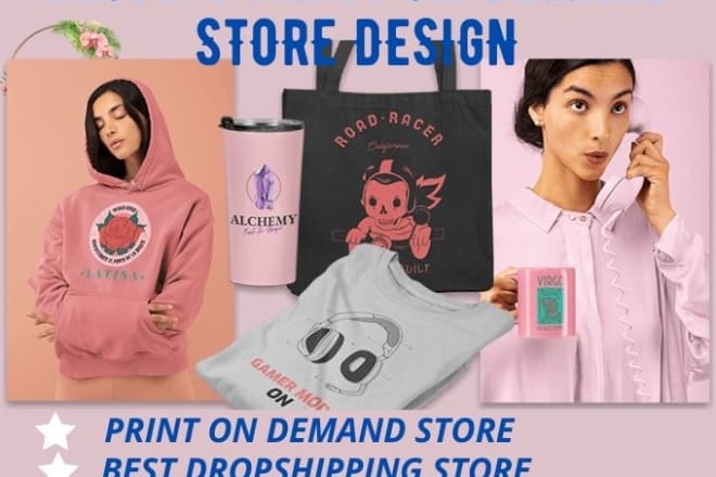 I will create shopify print on demand store design, printify or printful t shirt design