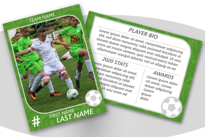 I will create sports trading cards for your sports team