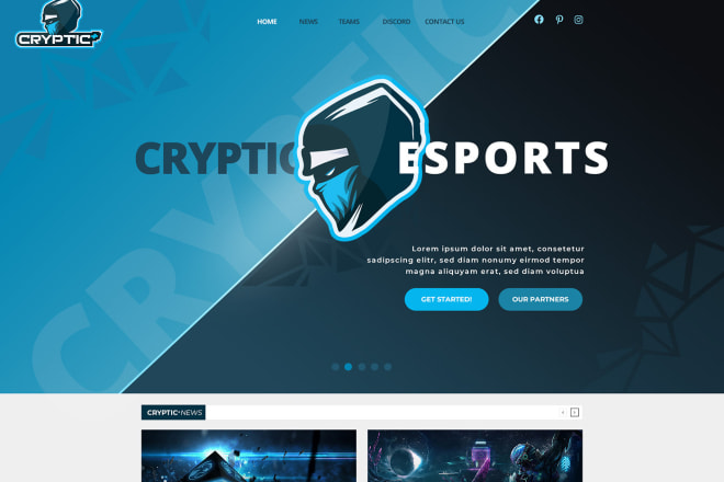 I will create the best esport website for you
