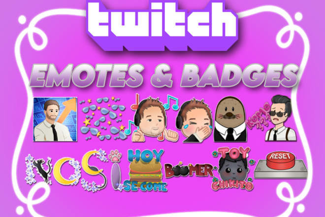 I will create unique custom twitch emotes and badges