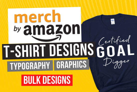I will create unique merch by amazon t shirt design